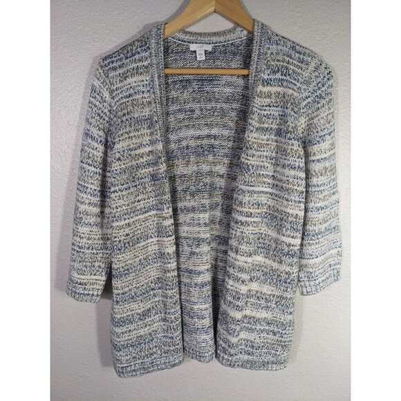 J. Jill Pure Woman Small Petite Seaglass Knit Cardigan Sweater - Picture 1 of 7